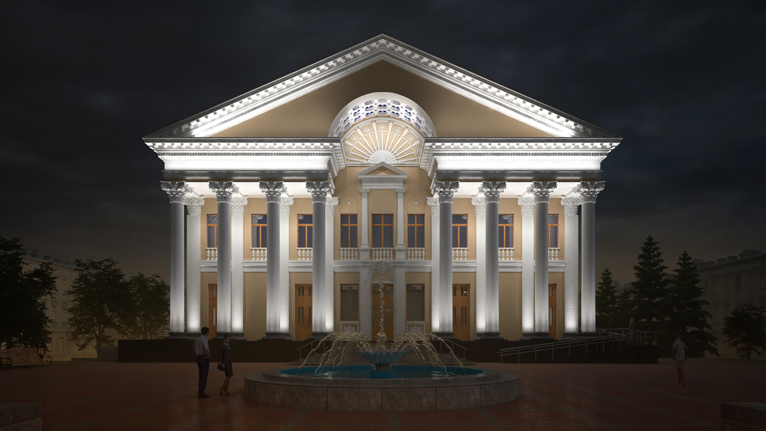 Подсветка памятника архитектуры в Уфе