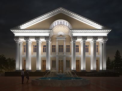 Подсветка памятника архитектуры в Уфе